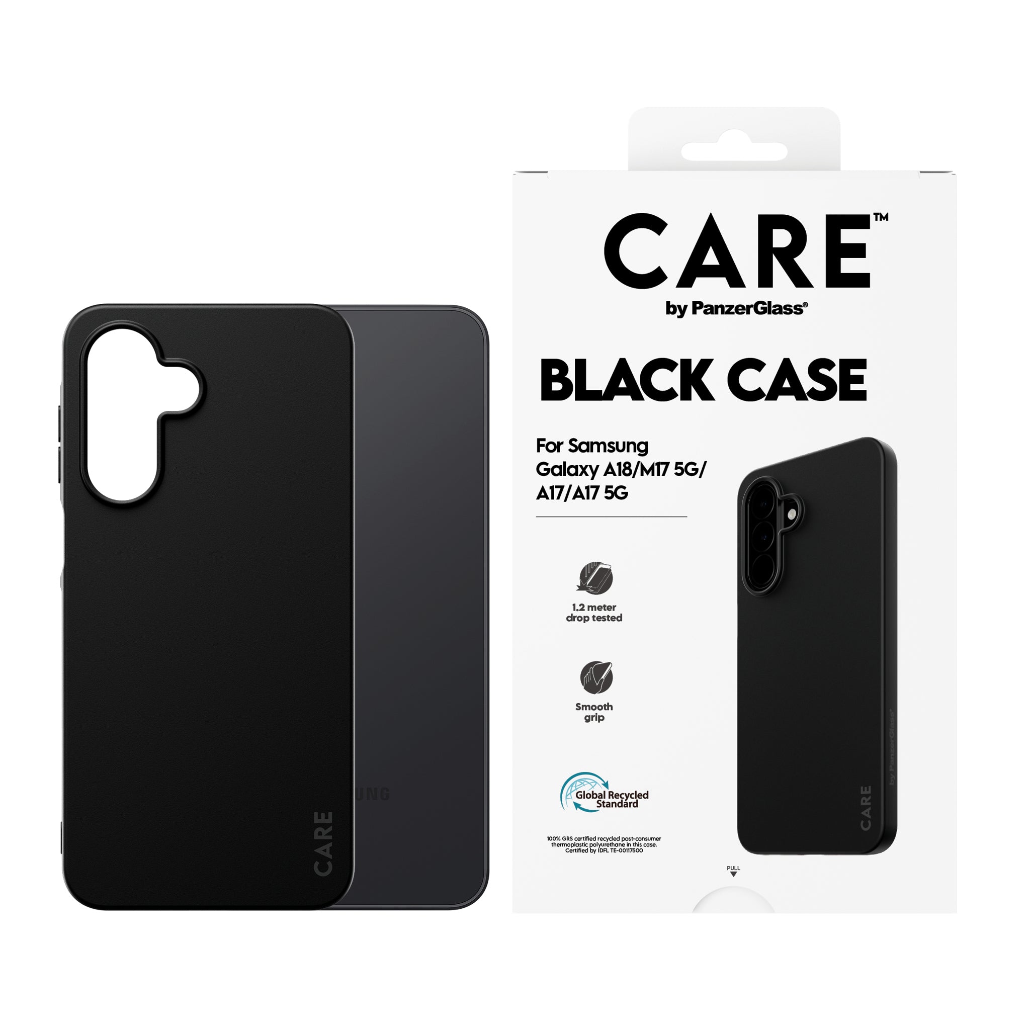 CARE™ by PanzerGlass® TPU Case Schwarz Samsung Galaxy M17 5G | A17 | A17 5G